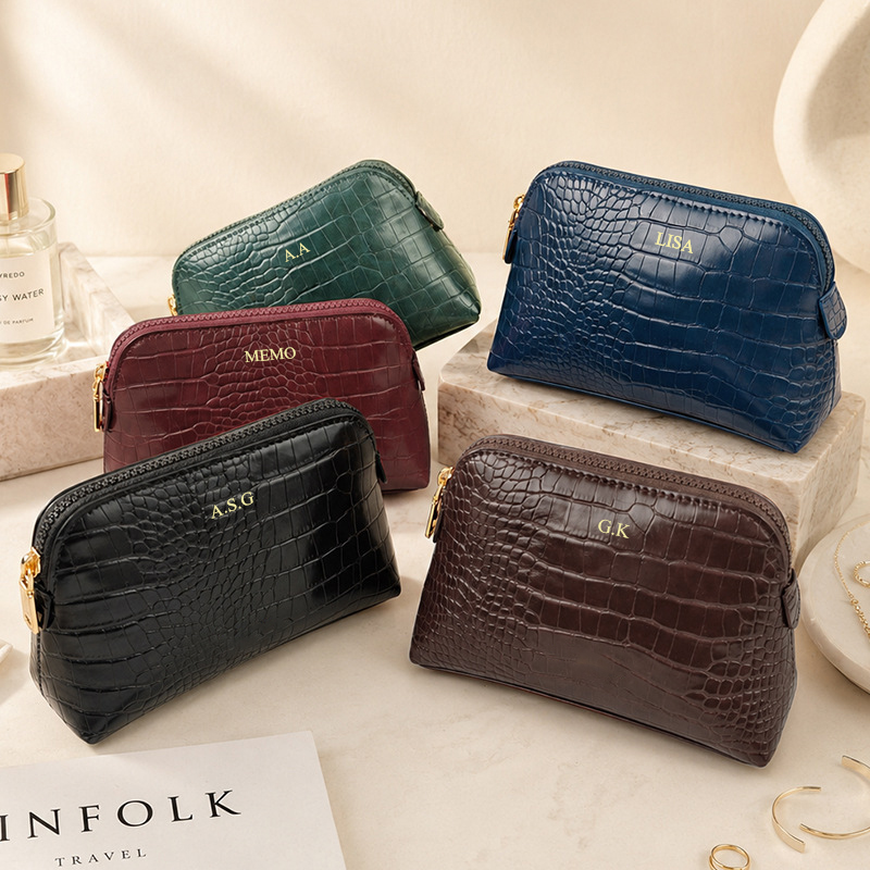 Luxe cosmetische tas met kroko - Luxury Skincare Samples recensie en prijs